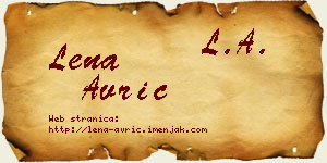 Lena Avrić vizit kartica